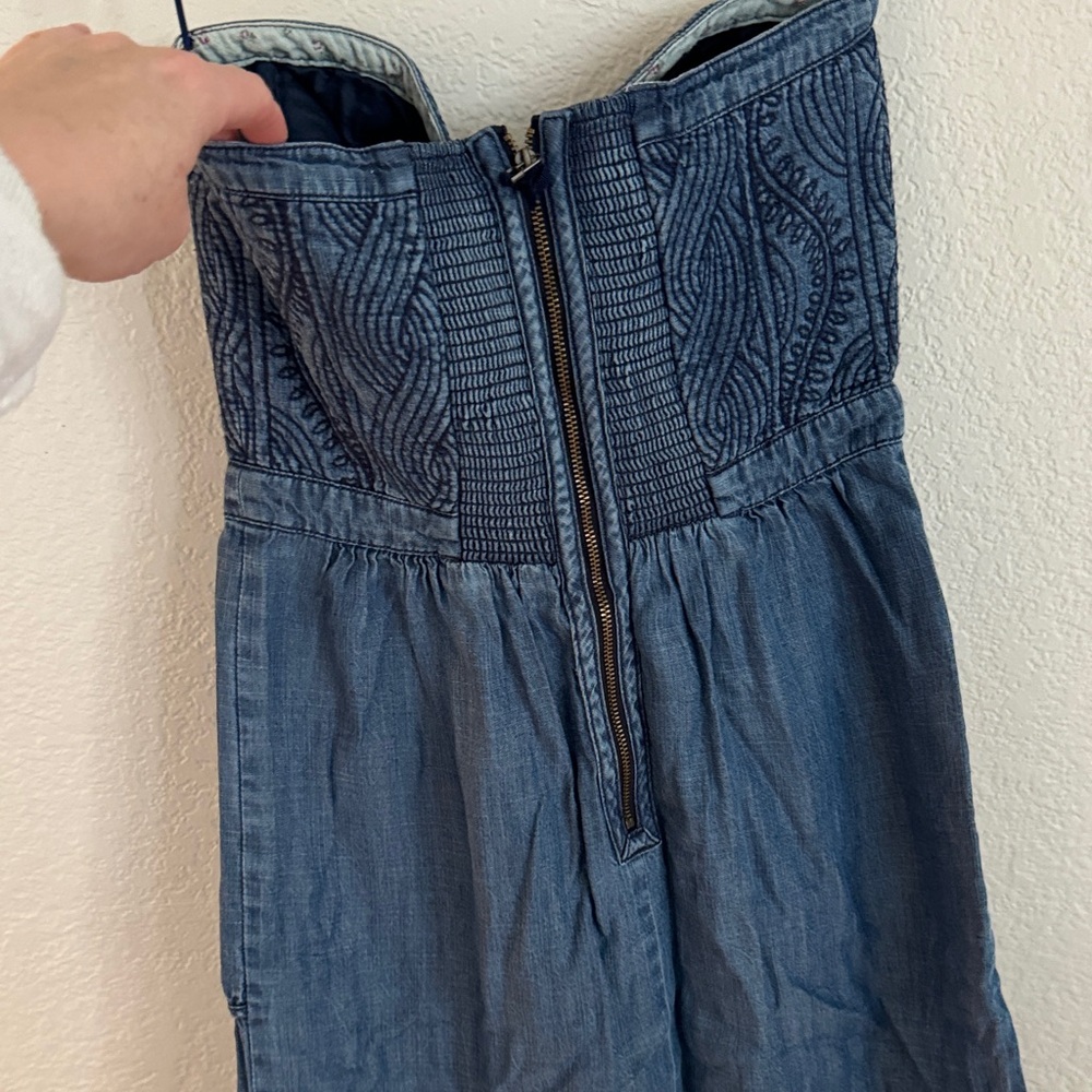 Rebecca Taylor Dark Blue Strapless Dress - Picture 7 of 11